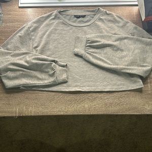 Gray Casual Crop Top